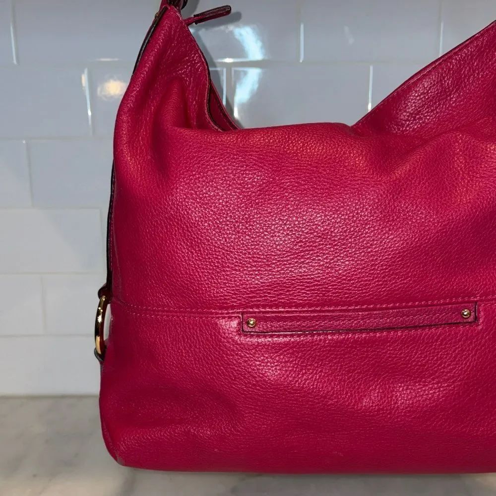 Michael Kors Bag Purse Handbag Leather Hobo Soft Pebbled Austin Pink Shoulder - Picture 5 of 16